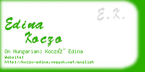 edina koczo business card